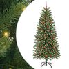 vidaXL Mākslīgā Ziemassvētku eglīte su 300 LED Zaļa 180 cm PE un PVC