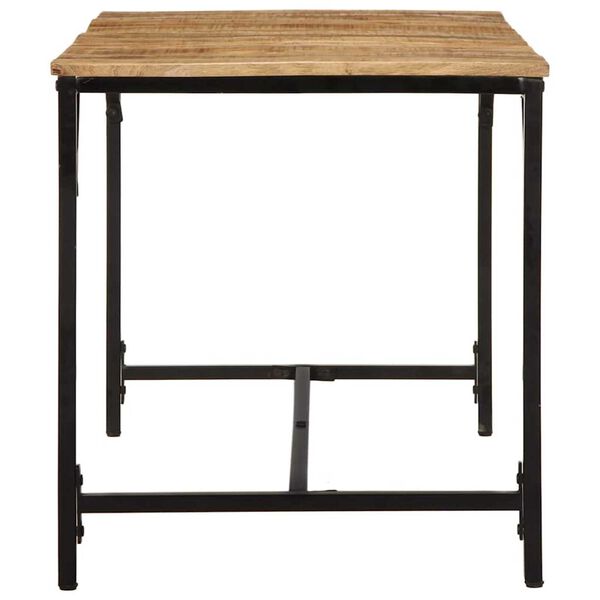 vidaXL virtuves galds, 140x70x75 cm, masīvkoka raupja mango