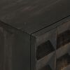 vidaXL bufete, melna, 55x34x75 cm, mango masīvkoks un dzelzs
