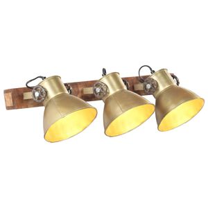 vidaXL sienas lampa, industriāls dizains, misiņa krāsā, 65x25 cm, E27