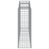 vidaXL arkveida gabiona grozi, 25gb., 300x50x140/160cm, cinkota dzelzs