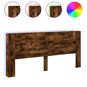 vidaXL galvgaļa skapis ar LED, ozolkoka krāsa, 220x16,5x103,5 cm