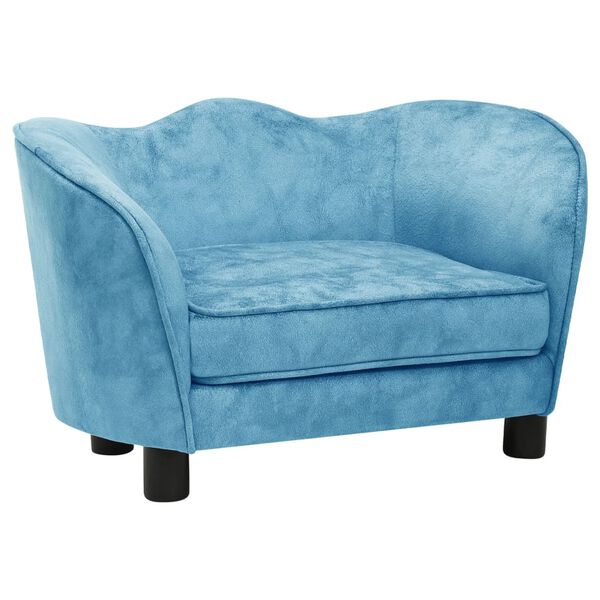 vidaXL suņu dīvāns, tirkīzzils, 66x43x40 cm, plī&scaron;s