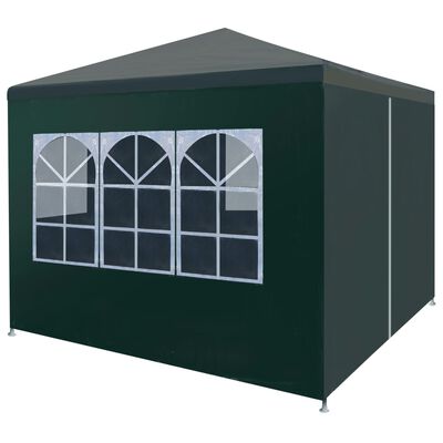 vidaXL svinību telts, zaļa, 3x3 m