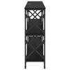 vidaXL Konsoles galds Melns ozolkoks 156 x 28 x 80,5 cm