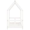 vidaXL bērnu gultas rāmis, priedes masīvkoks, 70x140 cm, balts