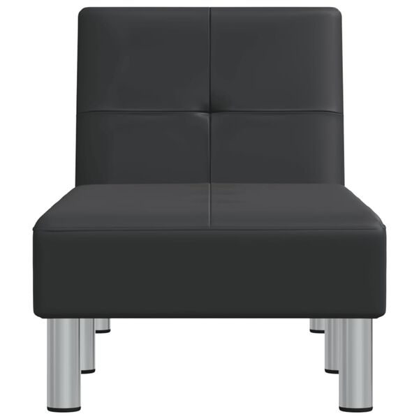 vidaXL zvilnis, melna mākslīgā āda