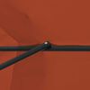 vidaXL Dārza parasols Sarkanbrūns 395 x 395 x 245 cm