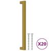 vidaXL skapja rokturi, 20 gab., zelta, 224 mm, nerūsējo&scaron;ais tērauds