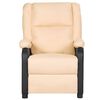 vidaXL TV krēsls, atgāžams, krēmkrāsas, mākslīgā āda un audums
