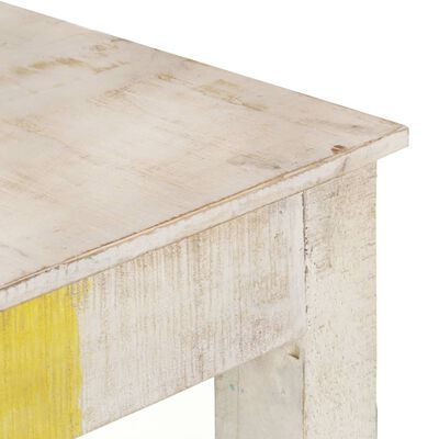 vidaXL konsoles galdiņš, balts, 115x35x77 cm, neapstrādāts mango koks