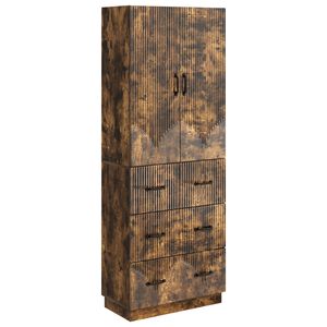 vidaXL Skapju komplekts 2 pcs Kūpināts ozols 66 x 34,5 x 87 cm