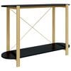 vidaXL konsoles galdiņ&scaron;, melns, 110x38x75 cm, inženierijas koks