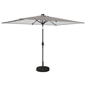 vidaXL Dārza parasols ar LED gaismām un pamatni 200 x 300 cm