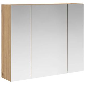 vidaXL Vannas istabas spoguļu skapis Mākslīgā ozola 60 x 14,5 x 50 cm