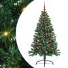 vidaXL Mākslīgais LED Ziemassvētku eglīte su 150 LED Zaļa 150 cm PVC