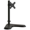 vidaXL monitora statīvs, melns, tērauds, VESA, 75/100 mm