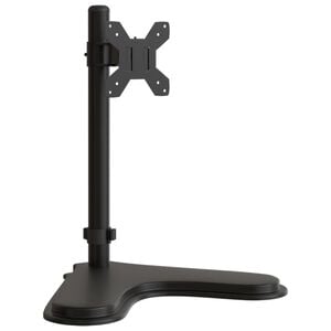 vidaXL monitora statīvs, melns, tērauds, VESA, 75/100 mm