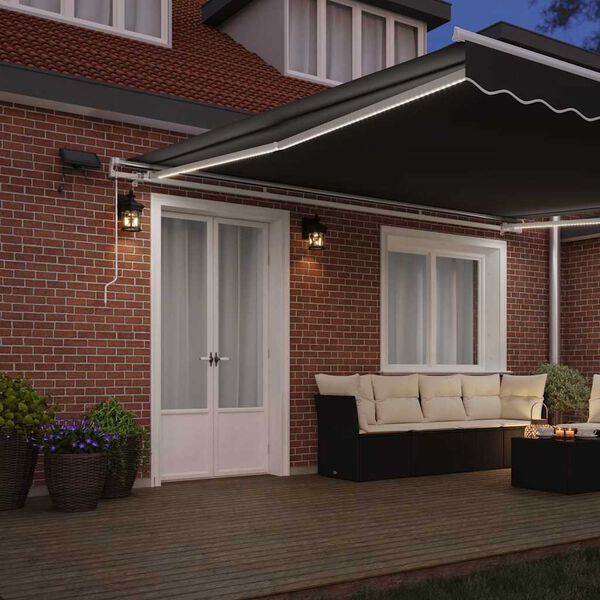 vidaXL Markīze ar Balts 4,5 × 3,5 m Metāla