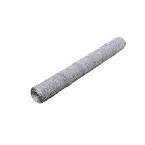 vidaXL sieta žogs, cinkots tērauds, se&scaron;stūra, 1x25 m, sudraba krāsā