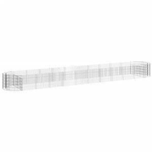 vidaXL gabions, augstā puķu kaste, cinkota dzelzs, 600x100x50 cm