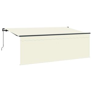 vidaXL Izvelkams jumtiņ&scaron; Krēmkrāsa 350 x 200 cm