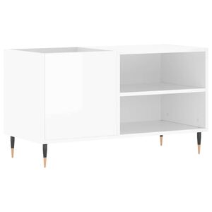 vidaXL skapītis, 85x38x48 cm, inženierijas koks, spīdīgi balts