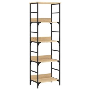 vidaXL grāmatplaukts, ozolkoka, 50x33x153 cm, inženierijas koks