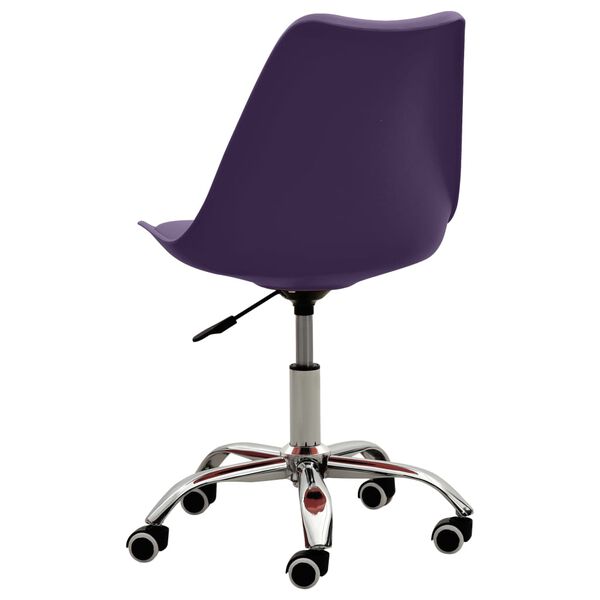 vidaXL virtuves krēsls, violeta mākslīgā āda
