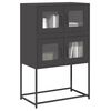 vidaXL Highboard Black 68x39x107 cm Tērauds