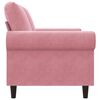 vidaXL divvietīgs dīvāns, rozā, 120 cm, samts