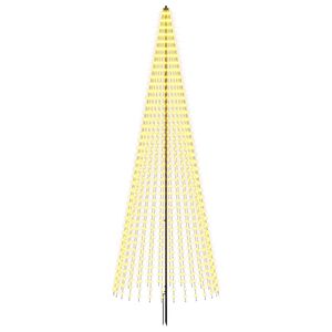 vidaXL LED Ziemassvētku koks 385 cm 1148 LED Silti balts Dzelzs Melns