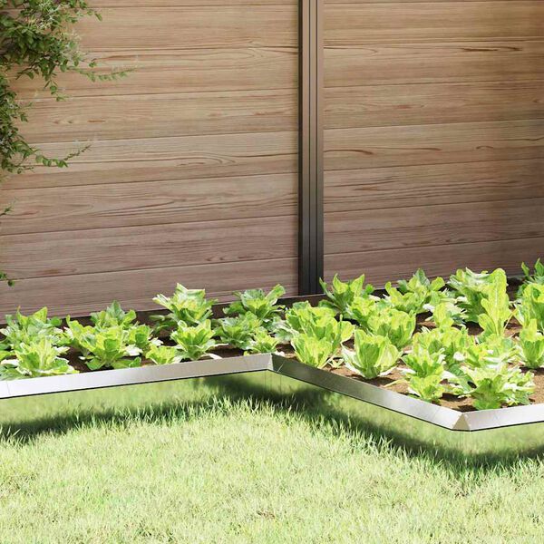 vidaXL Kāpuru žogs Sudraba 10 x 10 x 25 cm Cinkots tērauds