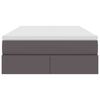 vidaXL Gulta ar uzglabā&scaron;anas vietu un matraci Pelēka 120 x 190 cm