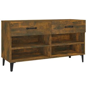 vidaXL apavu skapītis, ozolkoka krāsa, 102x35x55 cm, inženierijas koks