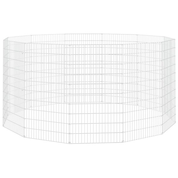 vidaXL brīvās turēšanas dzīvnieku aploks, 12 paneļi, 54x100 cm, cinkots dzelzs