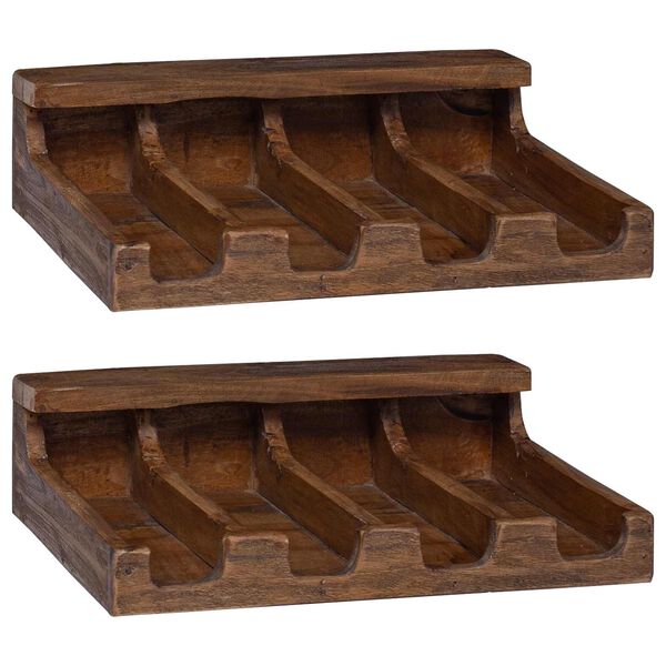 vidaXL Kaste Brūna 36 x 30 x 10 cm Cieta mahagona koks