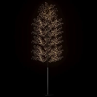 vidaXL Ziemassvētku koks, 2000 LED, silti balta gaisma, ķirsis, 500 cm