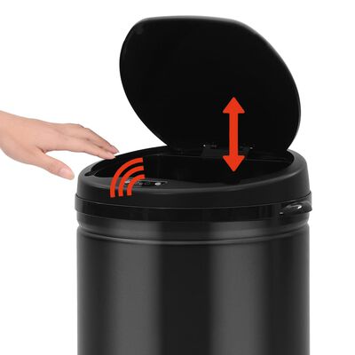 vidaXL automātiska atkritumu tvertne ar sensoru, oglekļa tērauds, 30 L