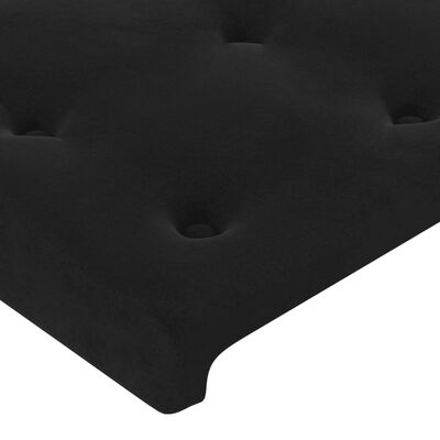 vidaXL gultas galvgalis, 80x5x78/88 cm, melns samts