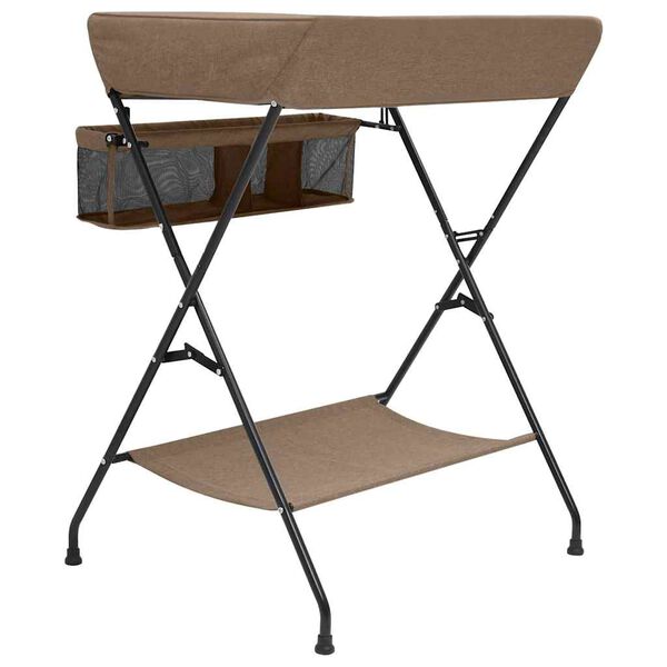 vidaXL pārtinamais galds, pelēkbrūns, dzelzs