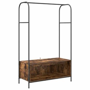vidaXL Apģērba statīvs Brūns ozols 100 x 44 x 160 cm Inženierijas koks