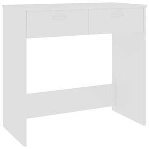 vidaXL rakstāmgalds, balts, 80x40x75 cm, inženierijas koks