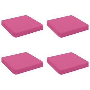 vidaXL 4-daļīgi sēdekļa spilveni VUGHT 4 pcs 100% poliesters Rozā