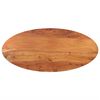 vidaXL galda virsma, 120x50x3,8 cm, ovāla, akācijas masīvkoks