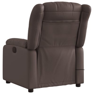 vidaXL elektrisks masāžas krēsls, atgāžams, brūna mākslīgā āda