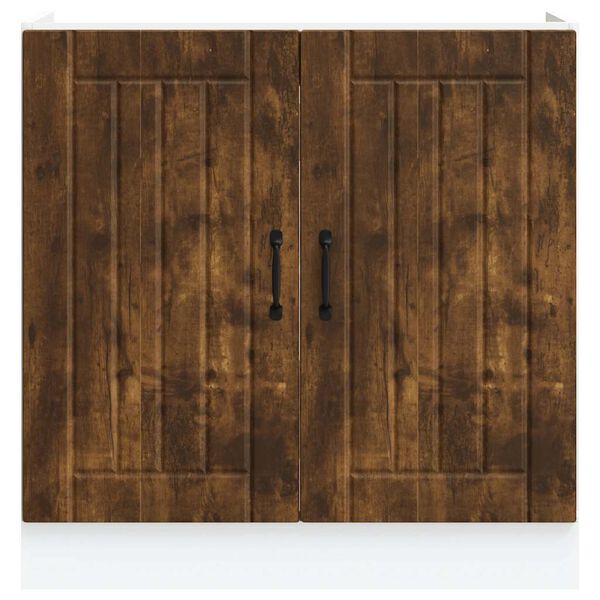 vidaXL izlietnes pamatnes skapis "Lucca" Kūpināta ozola