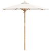 vidaXL Dārza parasols &Oslash; 217 x 230 cm Bambuss Apaļ&scaron; Krēmkrāsas