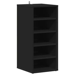 vidaXL Apavu skapji 31,5 x 35 x 70 cm Melns 5 pāri apavu