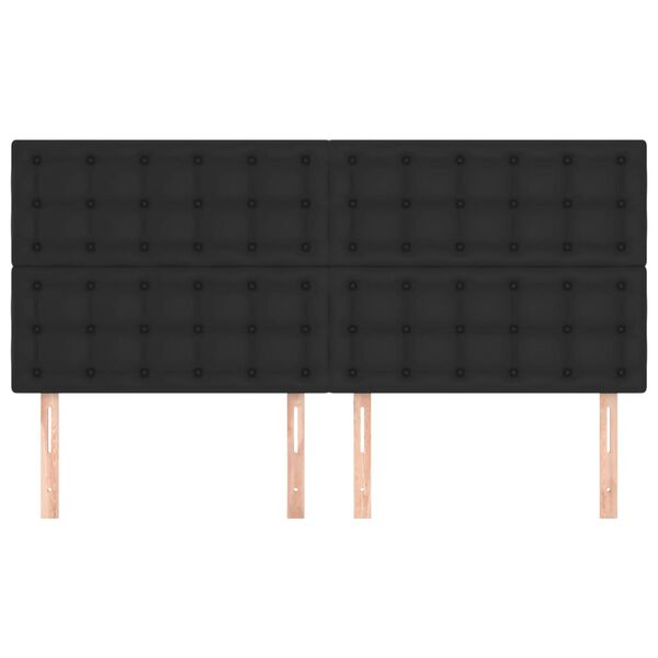 vidaXL galvgalis, melns, 200x5x118/128 cm, mākslīgā āda